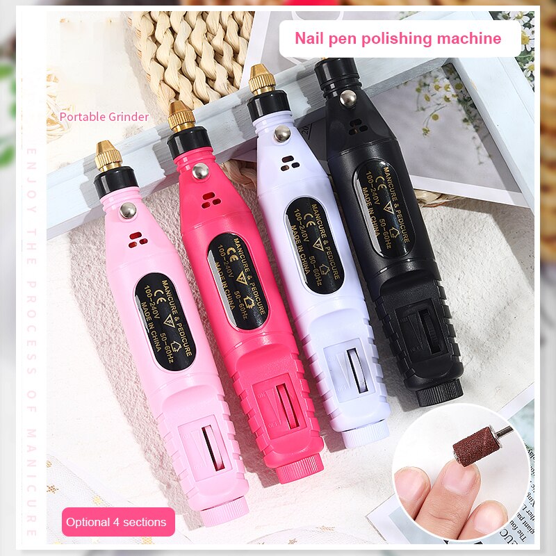 Usb Opladen Elektrische Nail Boor Machine Polish Slijpen Nail Art Manicure Tool Polijstmachine Elektrische Manicure Boor Nail Gereedschap