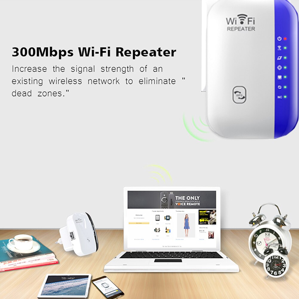 300M amplificador repetidor WiFi amplificador teléfono móvil ordenador señal inalámbrica extensor de rango para interior 90X80X70mm