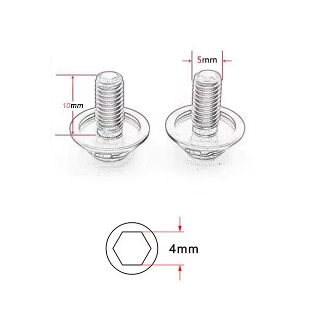 Ztto waterfleshouder ultralicht 7075 al inbusschroeven  m5*10mm cilinderkopbouten kopschroeven