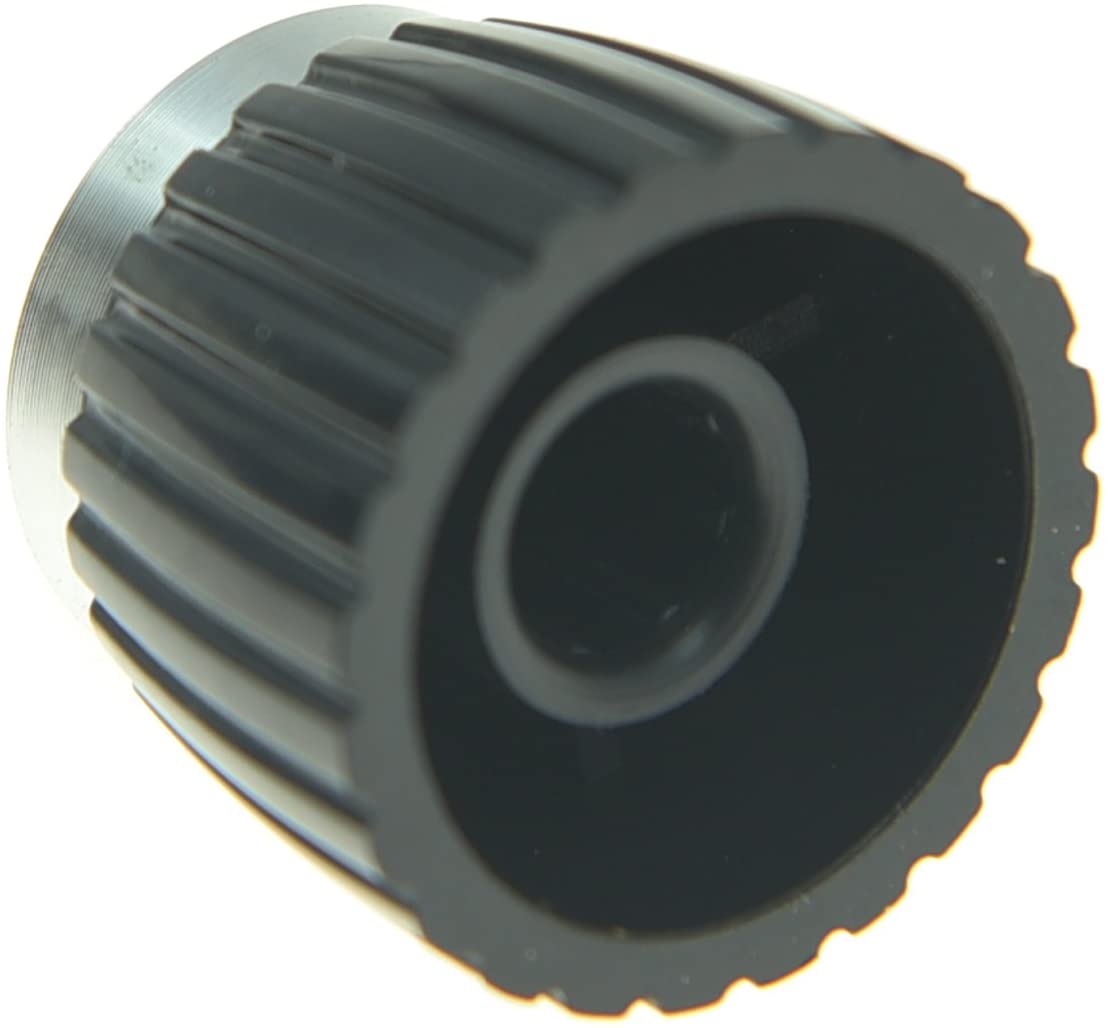 2pcs Guitar AMP Amplifier Push on fit Knobs Black with Silver Aluminum Cap Top for Marshall Amplifiers with 6mm diameter Pots