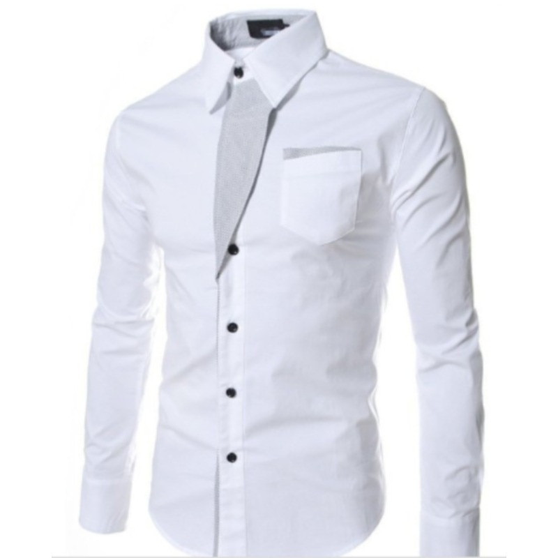 Camisas informales a la para hombre, camisas de talla grande 3XL para primavera y otoño ajustadas, camisas de manga larga para hombre, camisas blancas para hombre, ropa para hombre