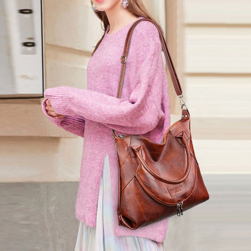 sacs à main de luxe femmes sacs concepteur de sacs à bandoulière pour femmes sac à main Vintage solide couleur dame fourre-tout sac