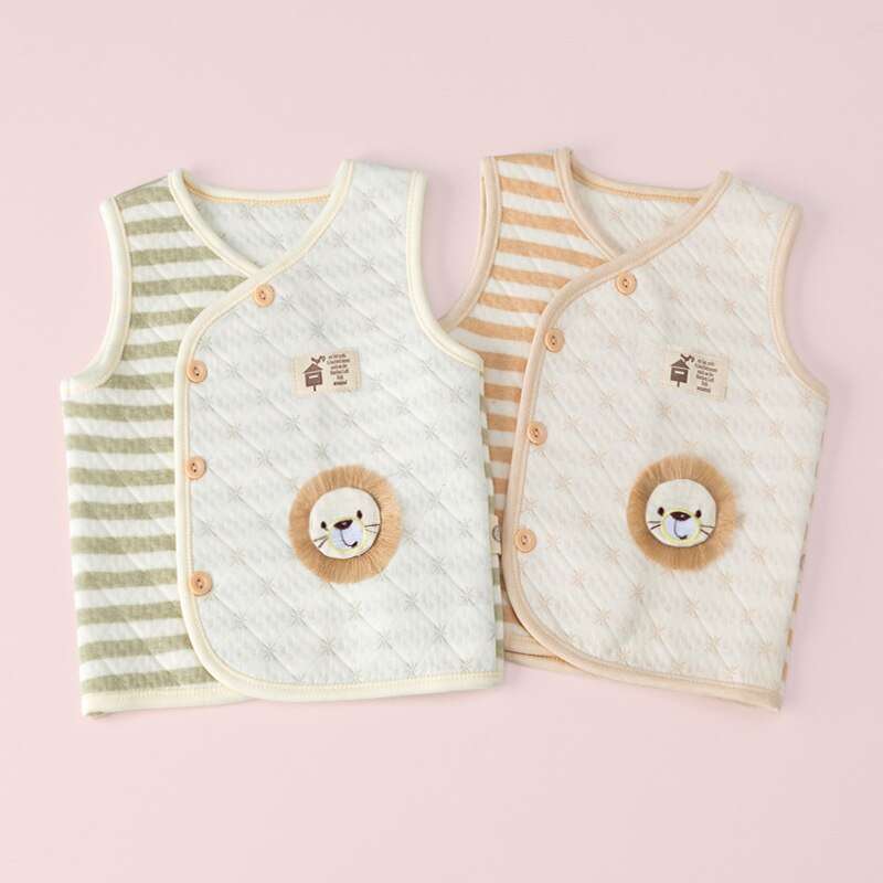 0-24M Baby Buik Vest Katoen Herfst En Winter Baby Dieptepunt Mouwloze Jongens En Meisjes Pasgeboren Kinderen Herfst vest Kleding
