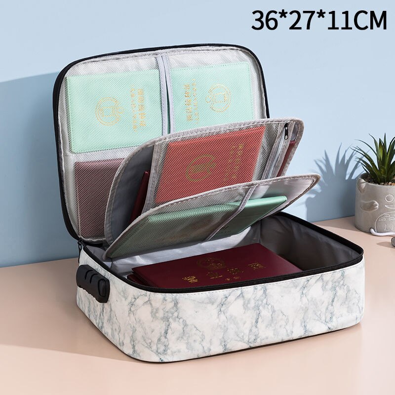 Bolsa de almacenamiento de documentos multiusos de gran capacidad, bolso de Material impermeable para organizar el hogar, viaje de negocios, organizador de archivos, maletín: A Blue