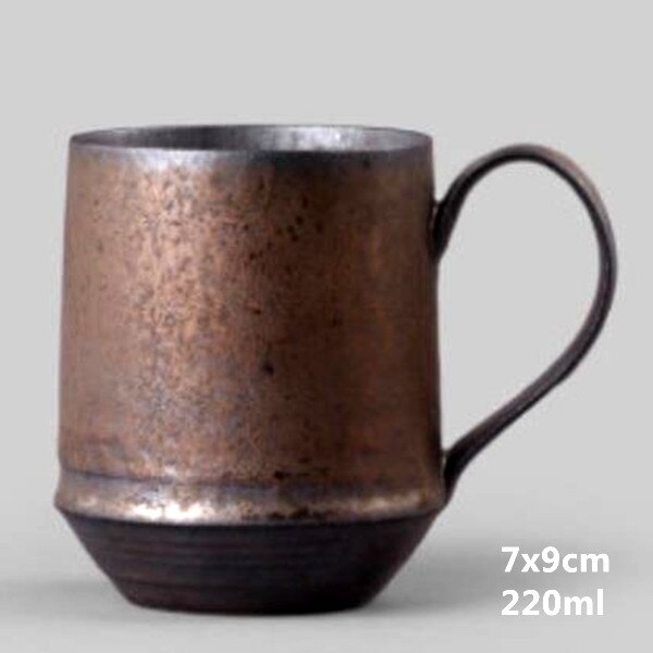Japansk stil grov keramik retro kontor temuggar vintage handgjorda vattenkopp kaffe mjölk drinkware: 11