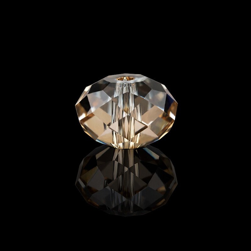 1 Pcs Oostenrijkse Kristal Diy Sieraden Accessoires Platte Kralen Armband Glas Materiaal 6Mm Champagne