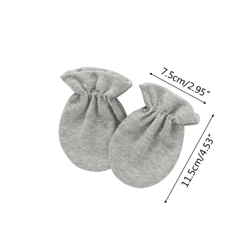 1 Pair Baby Anti Scratching Soft Cotton Gloves Newborn Protection Face Scratch Mittens Infant Handguard