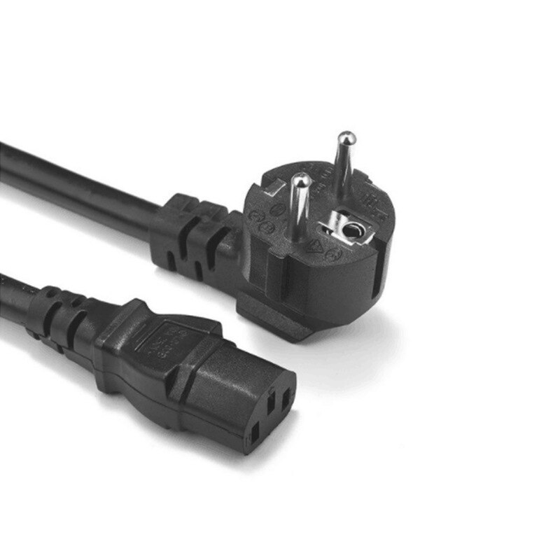 1.5m C13 IEC Kettle to European 2 pin Round AC EU Plug Power Cable Lead Cord PC 1pcs
