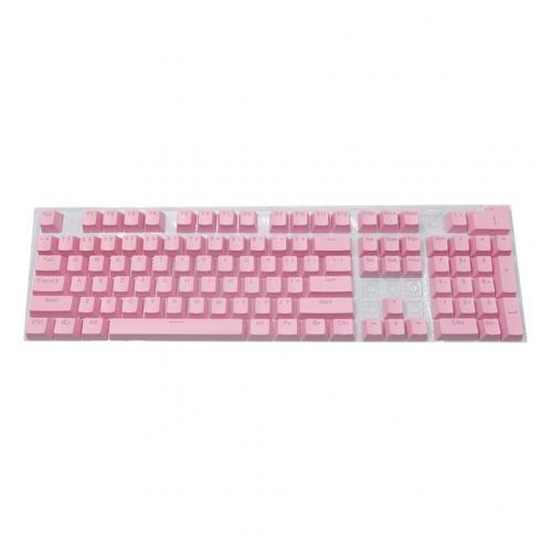 Mechanical Keyboard 104 Doubleshot ABS Spacebar Keycaps Blank Keycaps For Cherry MX Mechanical Keyboard Key Cap Switches keycap: Pink
