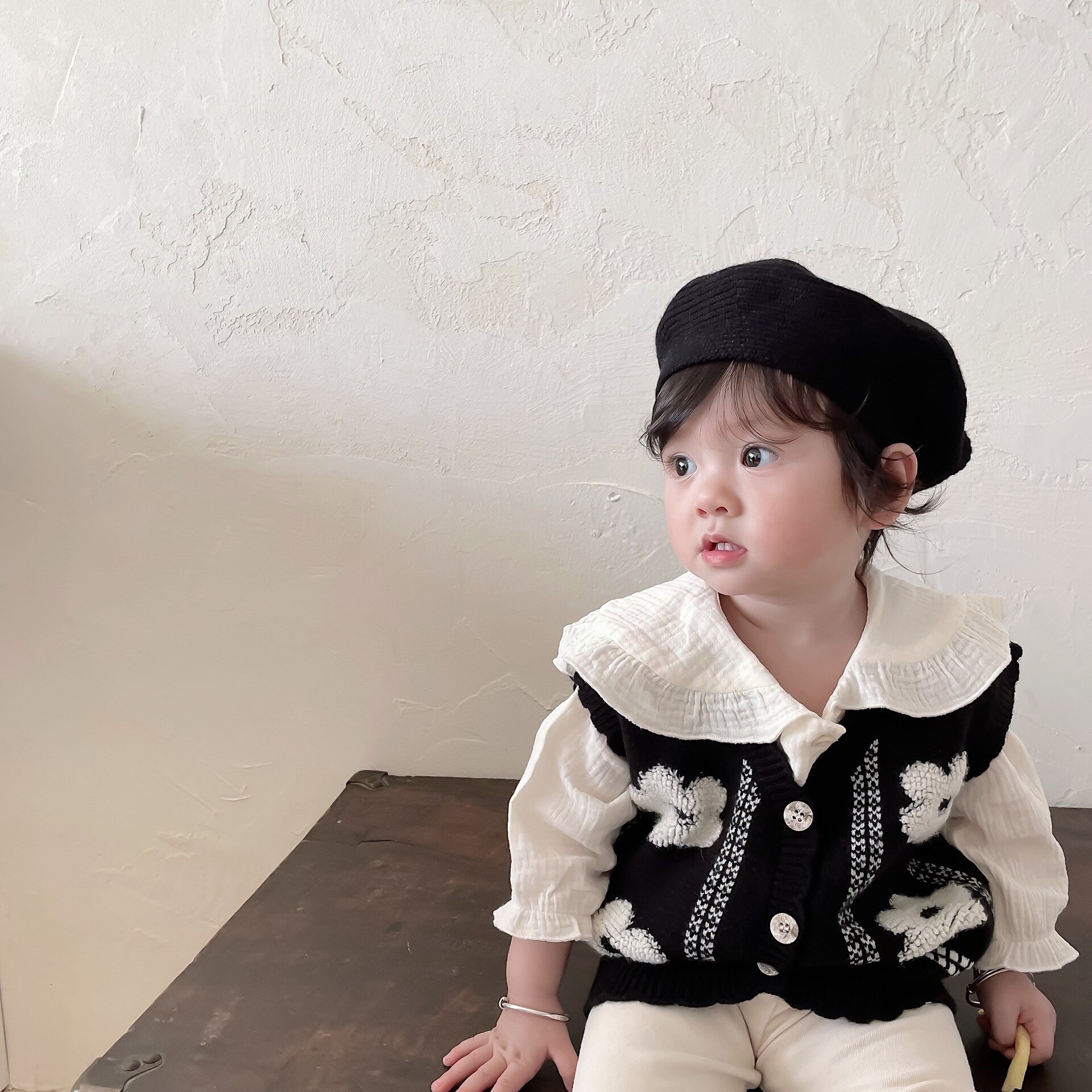 9210 Koreaanse Baby Vest Kinderen Gebreide Vest Vest Herfst Winter Meisjes Trui Vest V-hals Jongen Vest Kid &#39;S Outfit