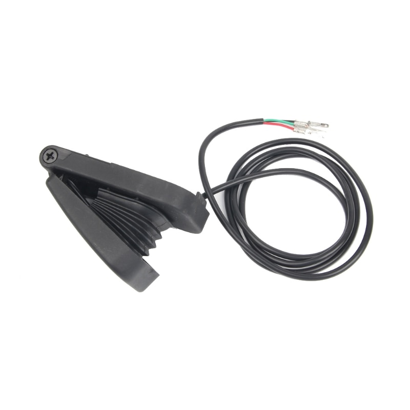 Elektrisk cykel svart plast scooter fyrfot gas gaspedal