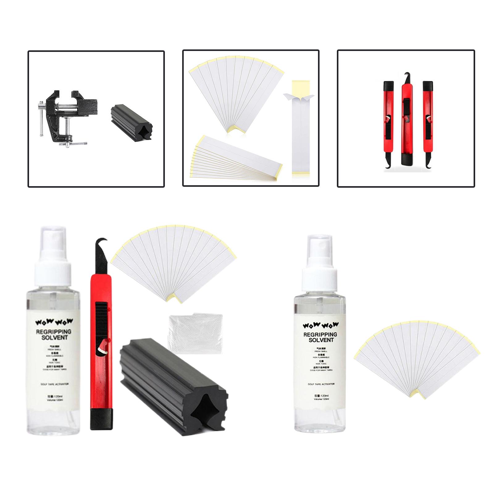 Golf Club Grip Kit Reparatur Spray Lösungsmittel Ersatz doppelseitiges Klebeband Werkzeugset