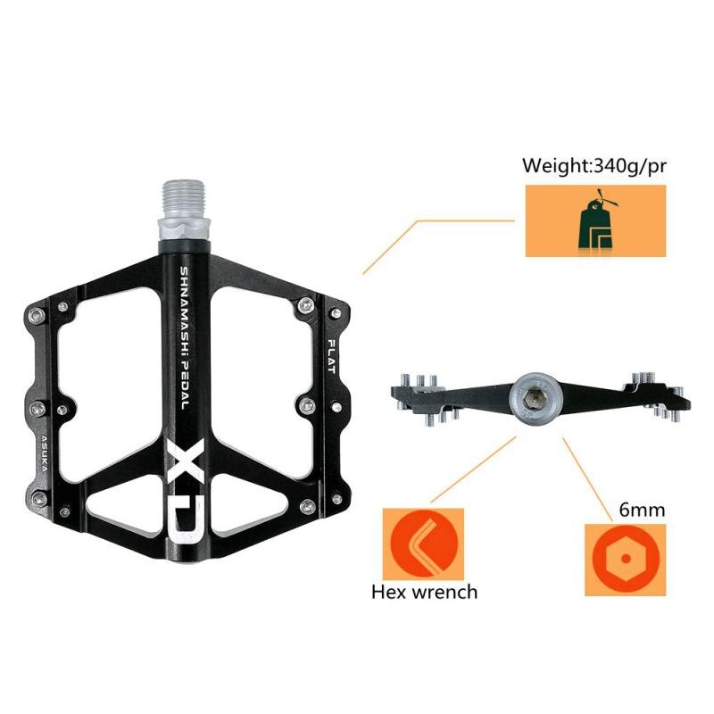 MTB Pedals Bicycle Pedals 9/16 Inch Spindle Universal Cycling Pedals CNC Aluminium Alloy Lightweight Bike Pedals