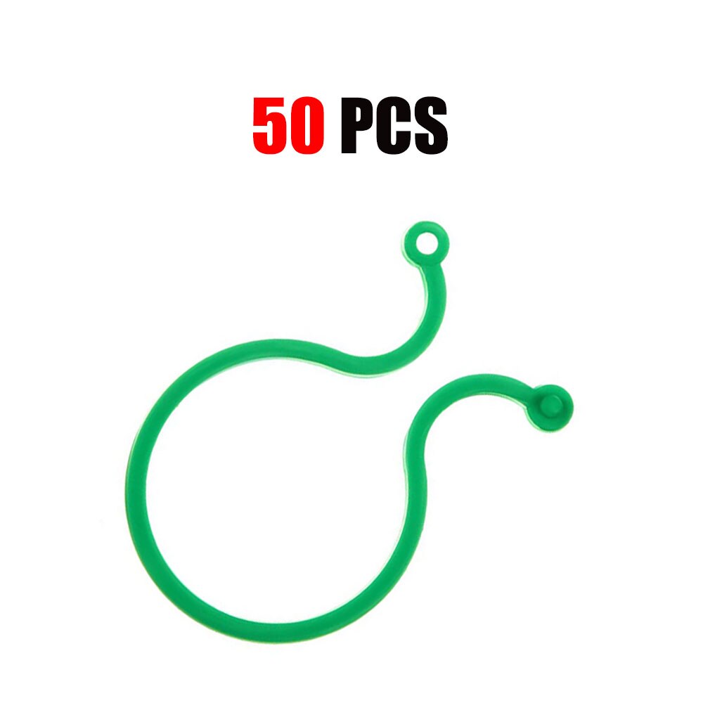 Clip de plástico para Injerto de plantas de jardín, pinzas para celosía, para vid, verduras, tomate, soporte para plantas de jardín, 50/100/200 Uds.: 50PCS