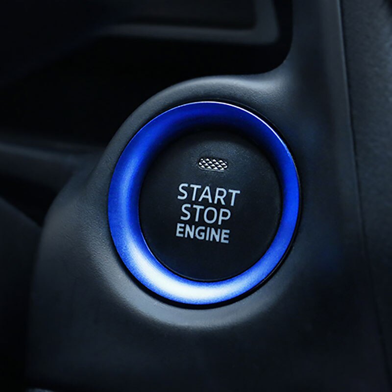 STARTEN Motor- Geschmack Ersetzen Abdeckung halt-Geschmack Zubehör Schalter Dekoration Universal- Für Mazda 3 BM BN 6 GJ1 GL CX-4 CX4 CX-5 CX5: Ring Blau