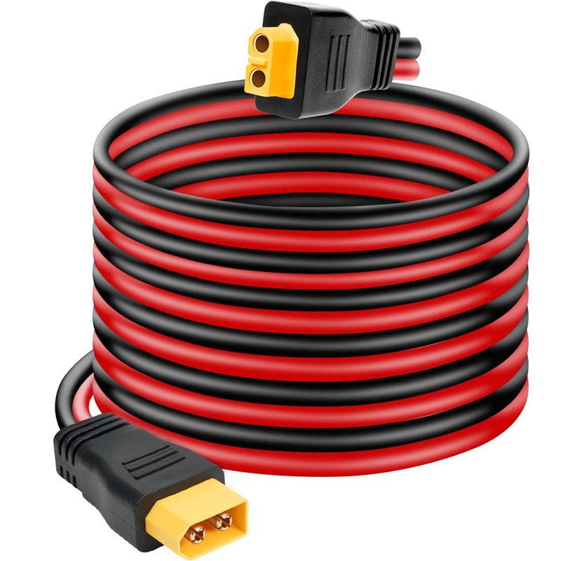 1,5 m oder 3 m langes 12AWG XT60-Stecker auf XT60-Buchse-Verlängerungskabel für ALLPOWERS Ecoflow Delta Fluss Anker Bluetti Solargeneratoren.