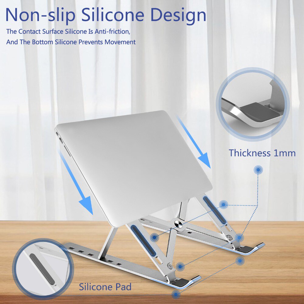 Laptopstandaard voor macbook pro air notebook, opvouwbare laptophouder van aluminiumlegering, laptophouder voor notebook