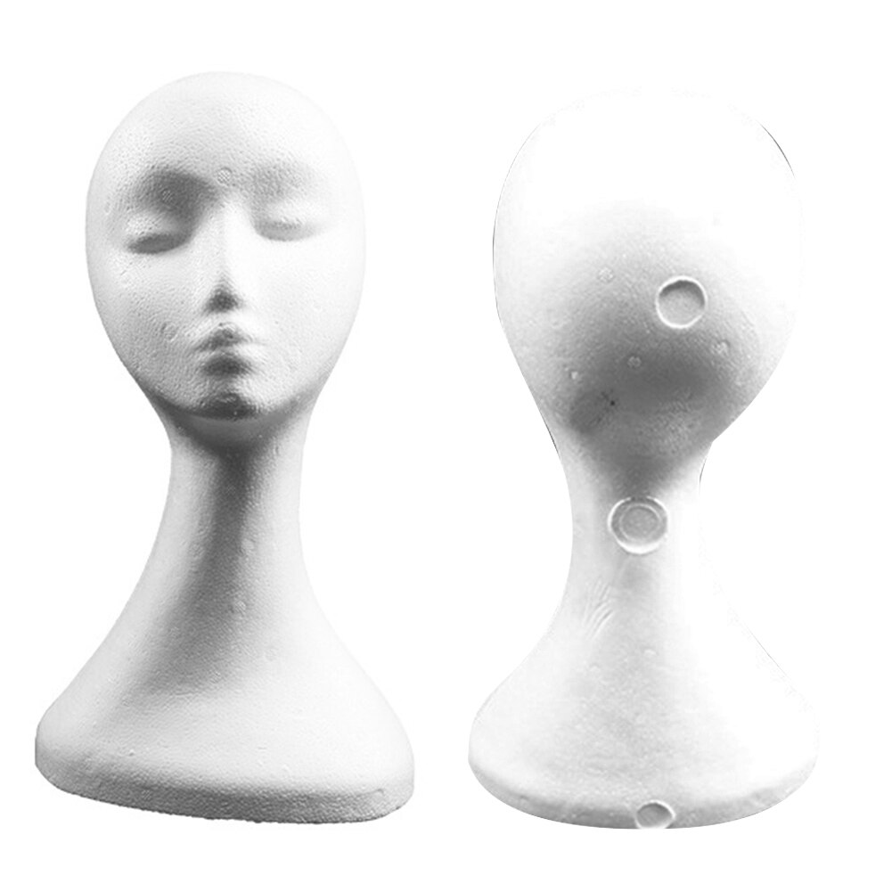 Plus Size Vrouwen Piepschuim Hoofd Diy Props Hoofdtooi Display Model Foam Vrouw Mannequin Hoofd Pruik Hat Houder
