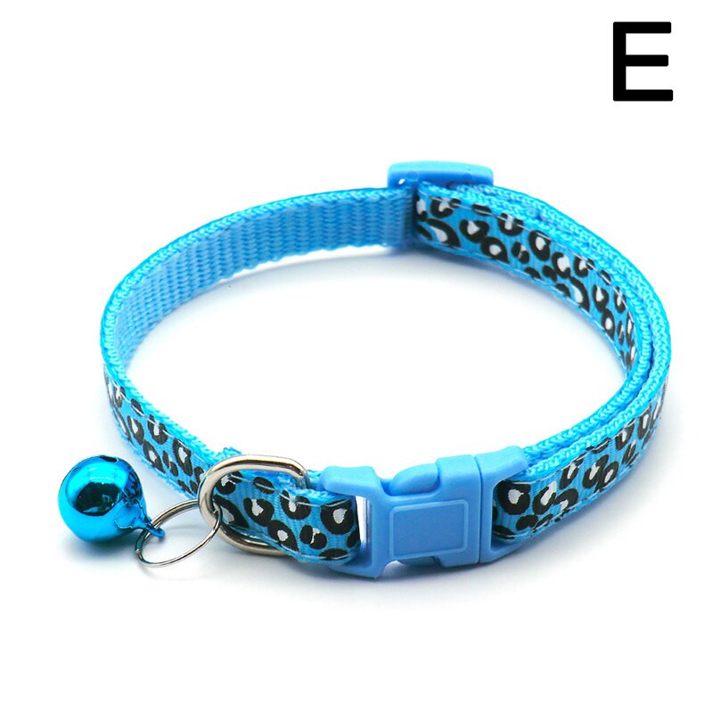gato leopardo perro Collar de hebilla ajustable perro de dibujos animados mascotas collares lleva gato Pet Id etiqueta accesorios Animal productos: E