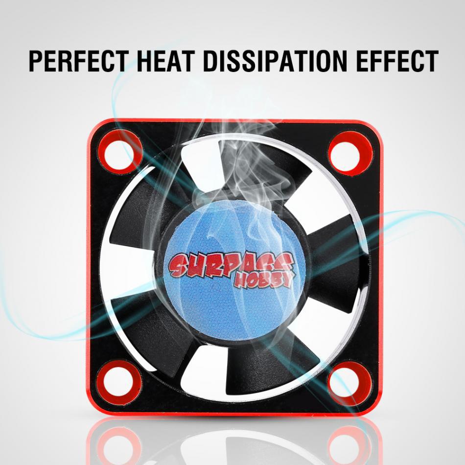 Kuulee SURPASS HOBBY Metal Motor Cooling Fan RC Car 28000RPM Heat Dissipation Cooling Fan for 540 Brushless Motor Small size