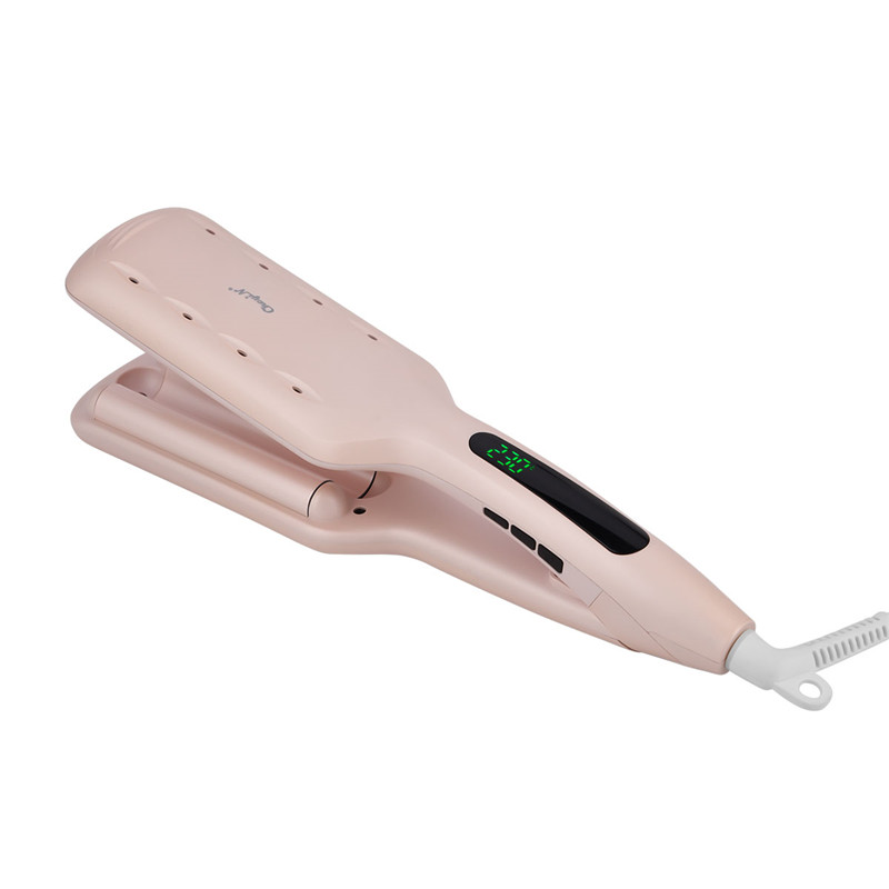 Hair Waver Ceramic Electric Hair Curling Flat Iron Temperature Display Hair Crimper with 3 Barrels Dual Voltage 31: Default Title