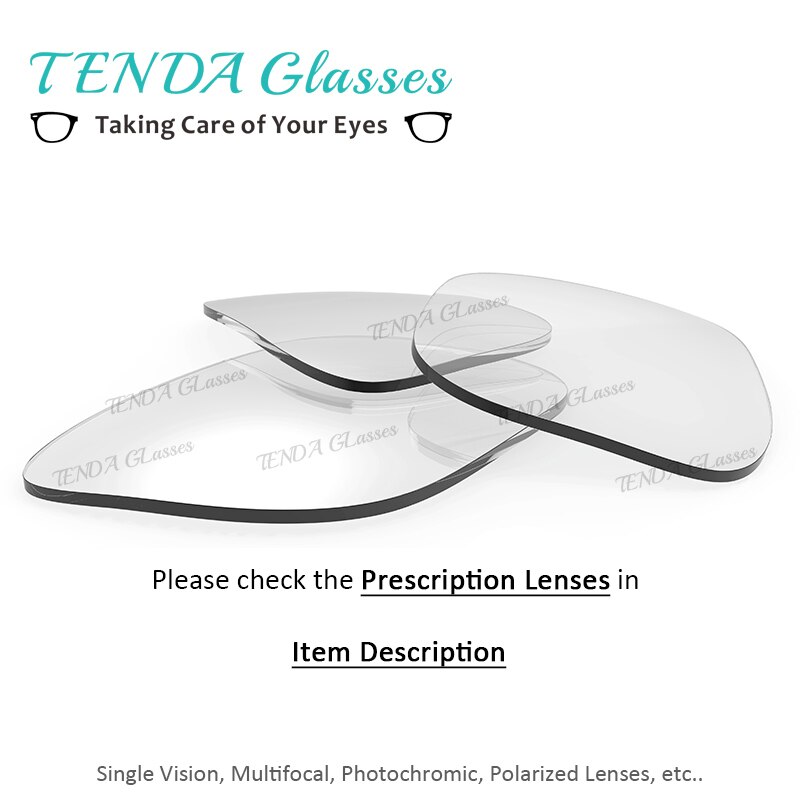 TendaGlasses Lightweight Flexible Rectangular TR90 Men Women Prescription Eyeglass Frame with Polarized Clip On Sunglasses