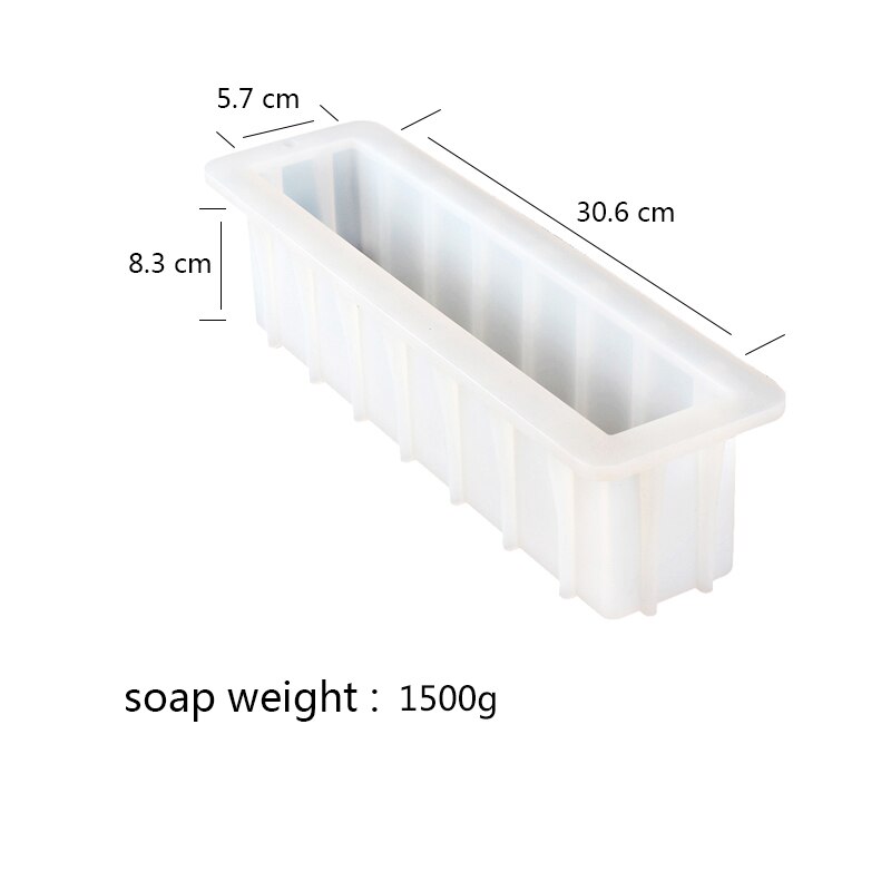 Nicole Zeep Siliconen Mal 12 &#39;&#39;Wit Rechthoekige Handgemaakte Swirl Soaps Maken Tool Mould