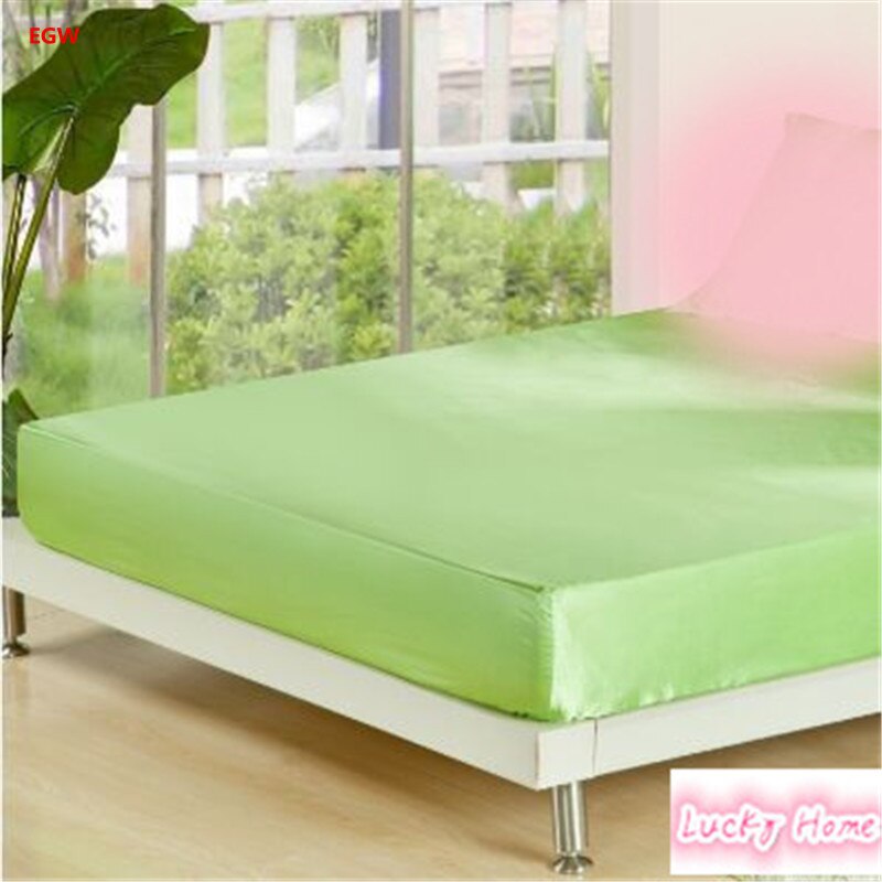 150*200*25 cm diepe zijde matrashoes artifical zijde hoeslaken elastische rubber bed cover zomer kussen cover beddengoed thuis: light green