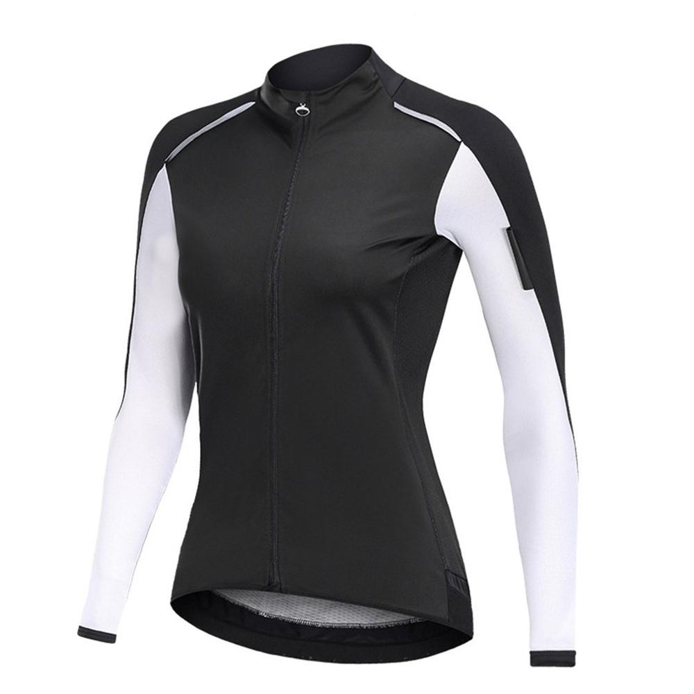 Forår og efterår cykeltøj langærmet jakke dame tynd langærmet åndbar cool frakke mountainbike tøj top: Xl