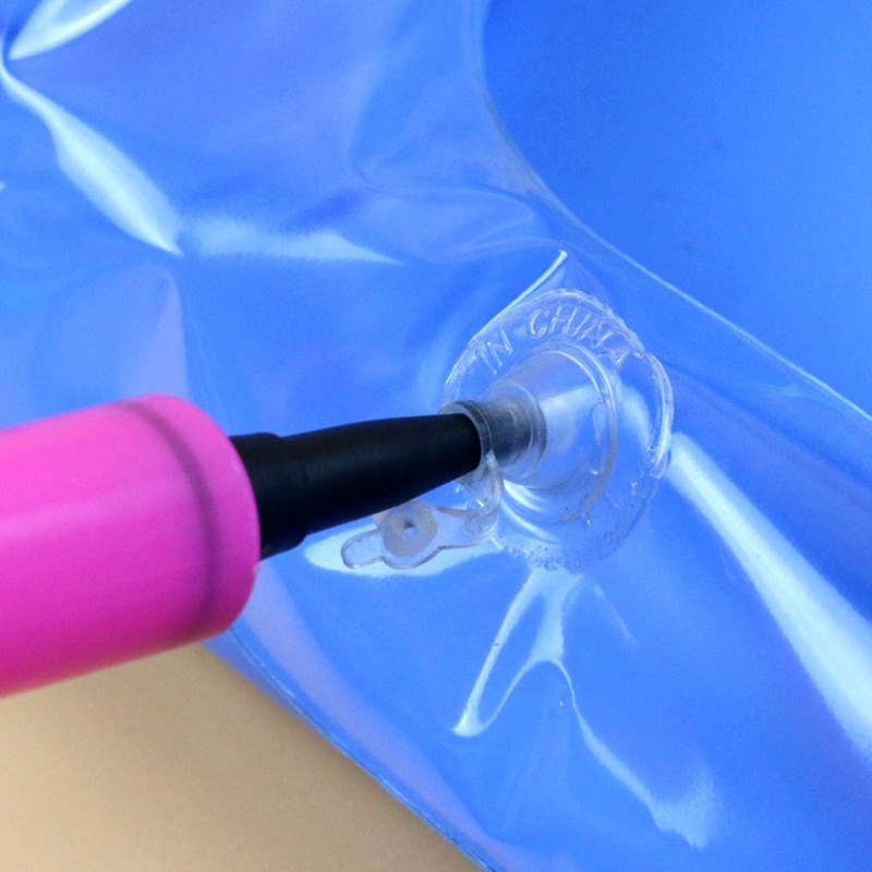 1 szt. Pompka robić balonów mini plastikowy ręczny balon Inflator pływanie koło nadmuchiwana poduszka strona festiwal materiały eksploatacyjne