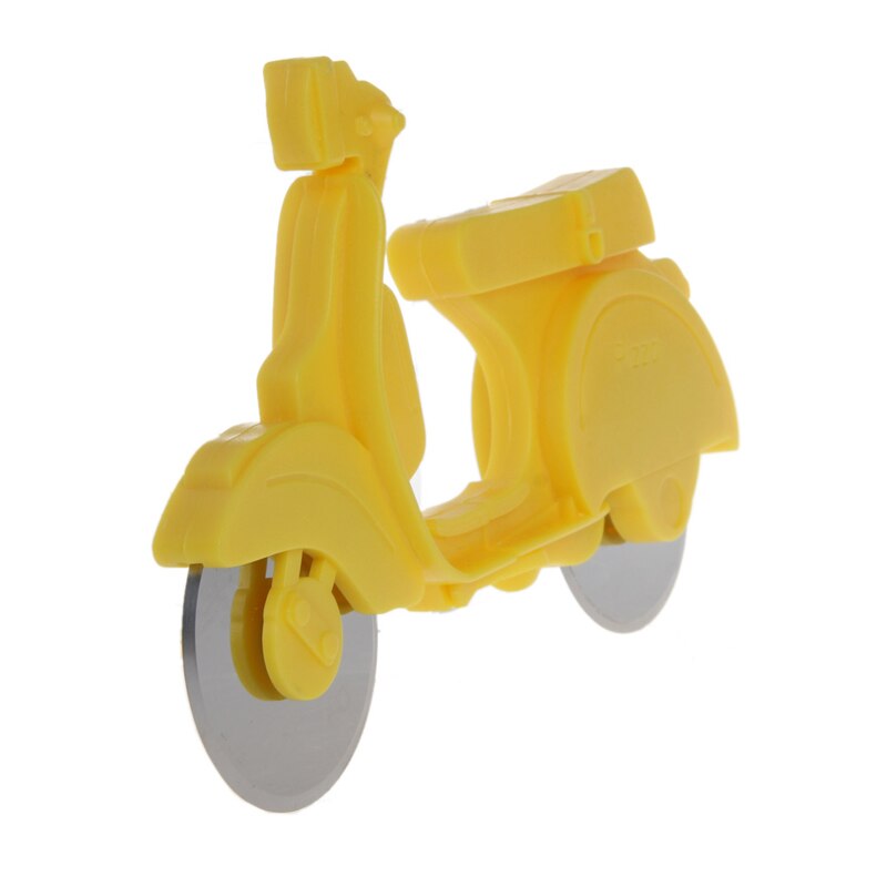 Motorcycle Chopper Pizza Cutter Stainless Steel Dual Wheels Slicer Non-stick