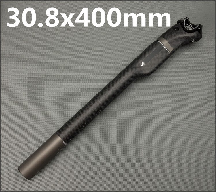 3 karaats matte full carbon zadelsteun mtb mountainbike racefiets zadelsteun fietsonderdelen 27,2 /30,8 /31,6 *350 /400mm: 30.8400mm