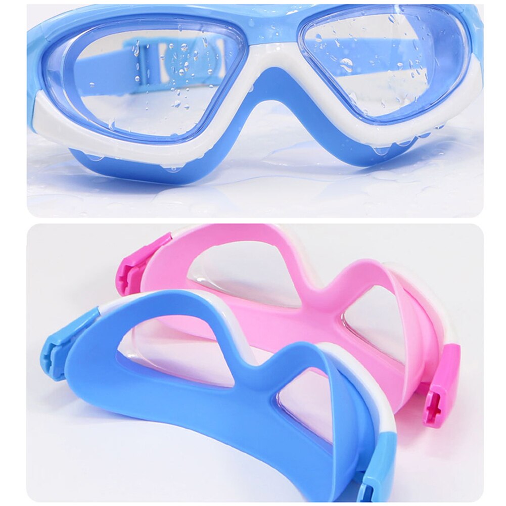 Kleurrijke Verstelbare Kinderen Kids Zwemmen Bril Brillen Waterdichte Hd Siliconen Schild Zwembril Hd Anti-Fog Brillen