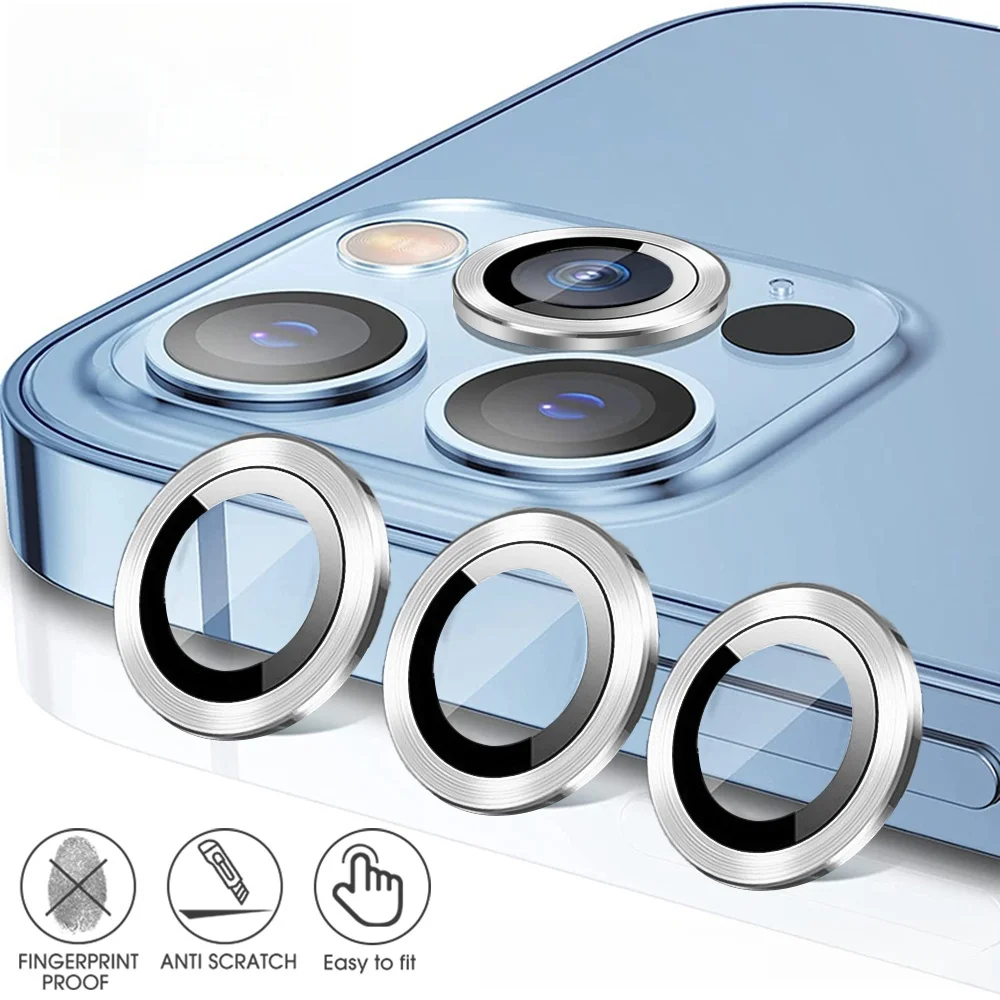Protector de lente de cámara para iPhone 16 Pro/iPhone 16 Pro Max, funda protectora de vidrio templado, cubierta de cámara Individual de Metal amigable