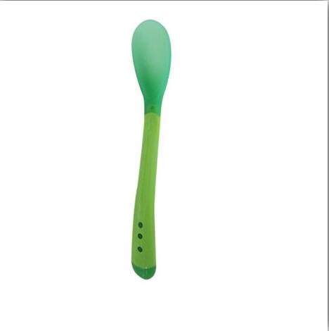 Cuchara con sensor de temperatura para bebés, dispositivo de alimentación para niños, alimentador, aparato de comedor, 1 ud.: green spoon