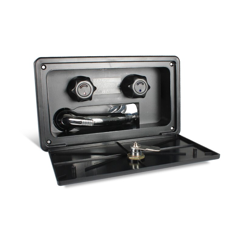 Caravan Accessories Exterior Shower Box Kit with Lock Boat Marine Camper Accessories Motorhome Black RV Part TYTXRV