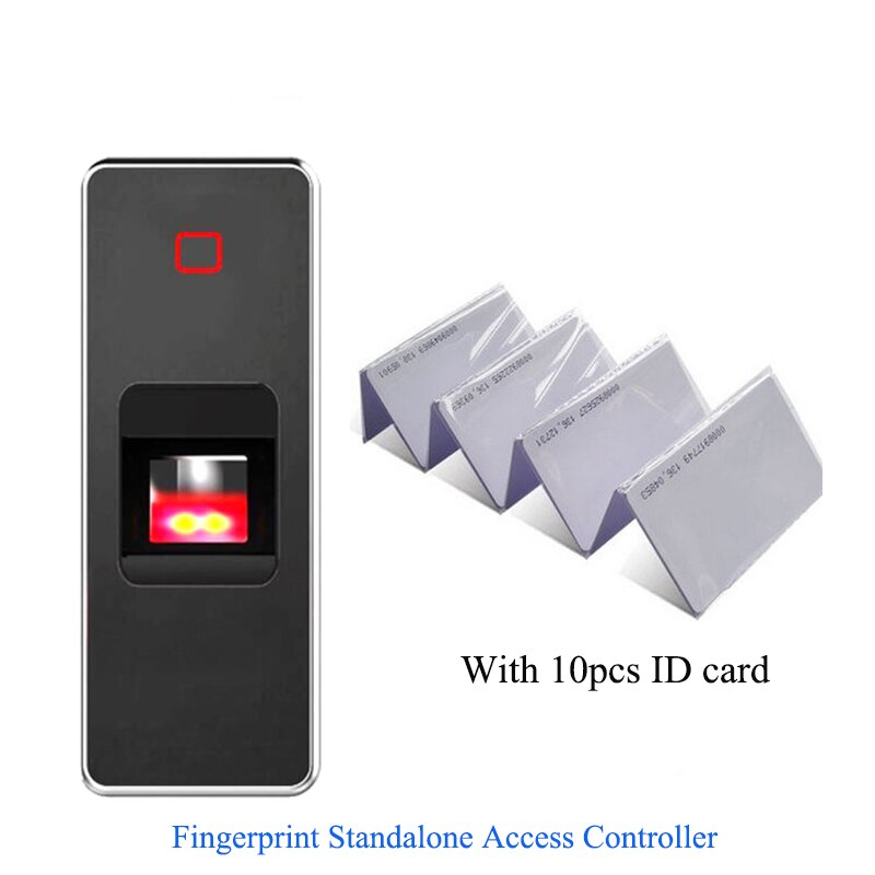 Waterproof Plastic case RFID EM ID card Fingerprint standalone Access Controller F7 for home office access control: With 10x ID CARD