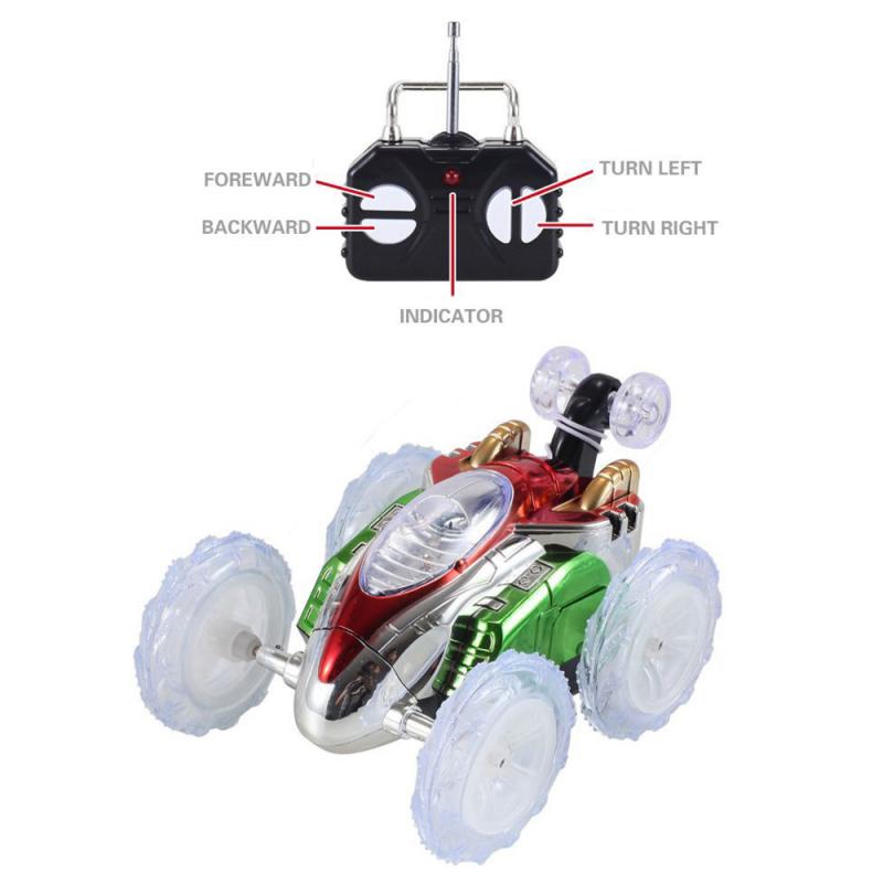 Rc Auto Afstandsbediening Auto 360 Tumbling Elektrische Controlled High Speed Rc Stunt Dansen Auto Knipperlicht Afstandsbediening Speelgoed: Default Title