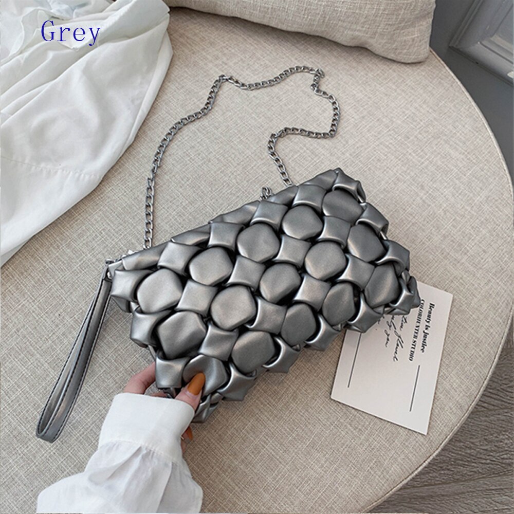 Crossbody Tas Voor Vrouwen Dames Zacht Lederen Handtas Portemonnee Kleine Schouder Messenger Bags Vrouwelijke Avond Cutch Bag: Grey