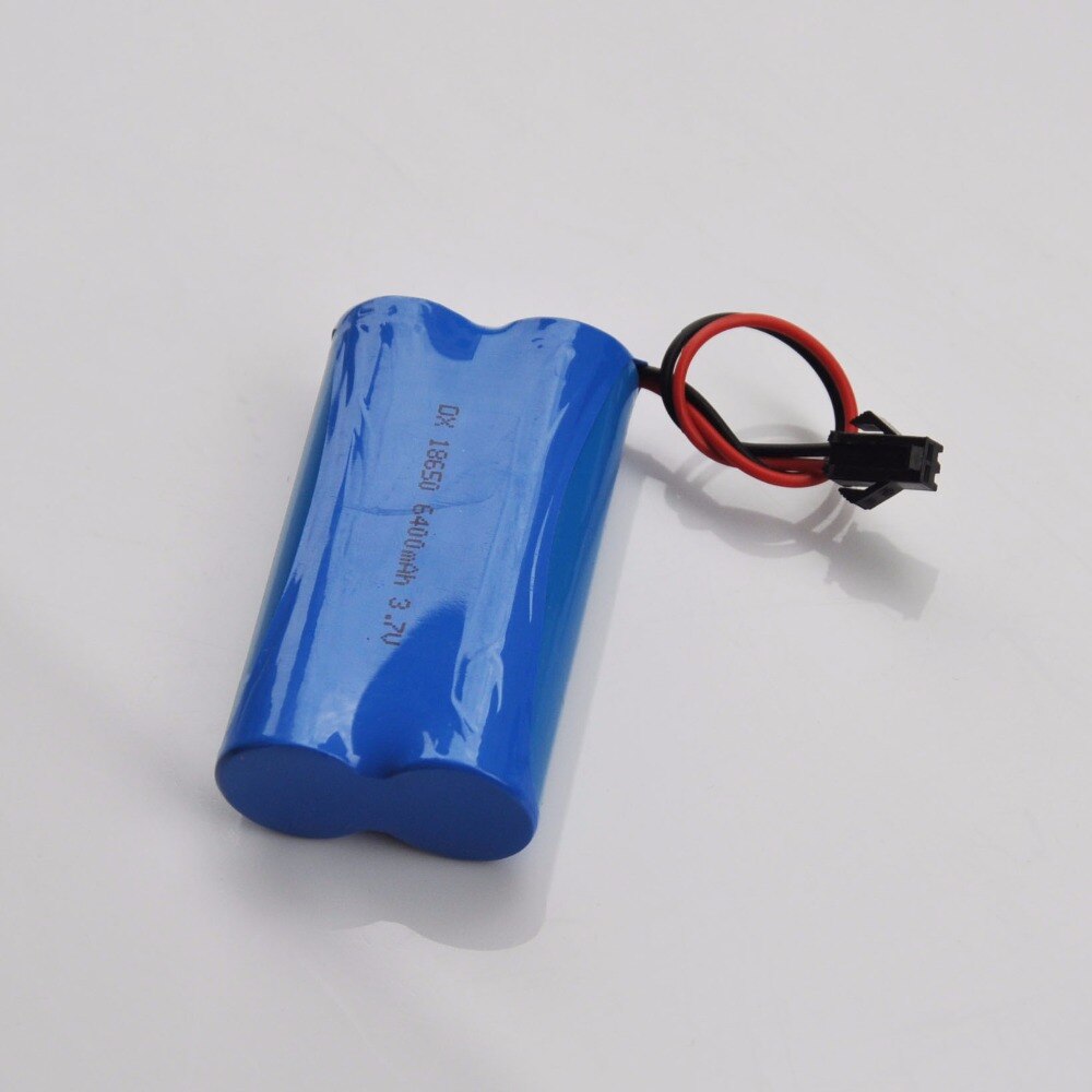 1-2 stks 3.7 v Oplaadbare 18650 Batterij Li-Ion cell 6400 mah SM plug voor T10 Boot Fishfinder aas Haak Boot Karper Vissersboot