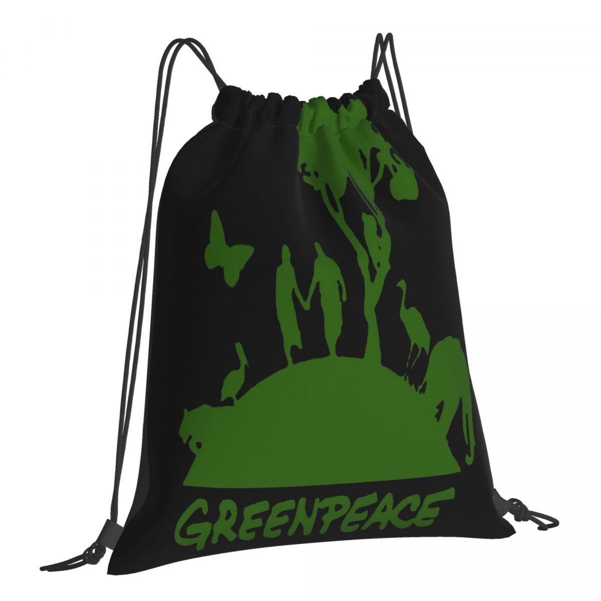 Greenpeace Go Green Organization Symbol Logo Mens White Size S To 3Xl Retro Novelty Bags Backpack Bag