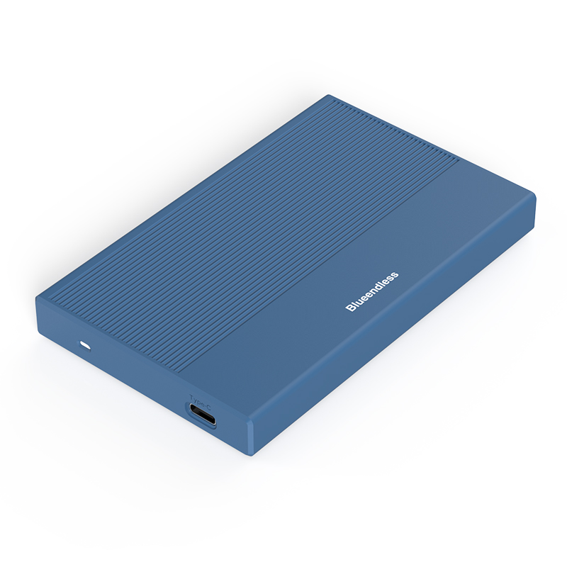 Blueendless USB3.0 HDD Hard Drive HDD Case Sata Case Aluminum 2.5 HDD Encolsure for Laptop PC External HD Case Hard Drive: Lake Blue
