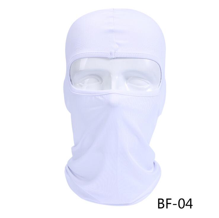 Motocyklowe maski na twarz motocyklowe nakrycia głowy czapka kominiarka letnia oddychająca kominiarka chroniąca przed słońcem: biały