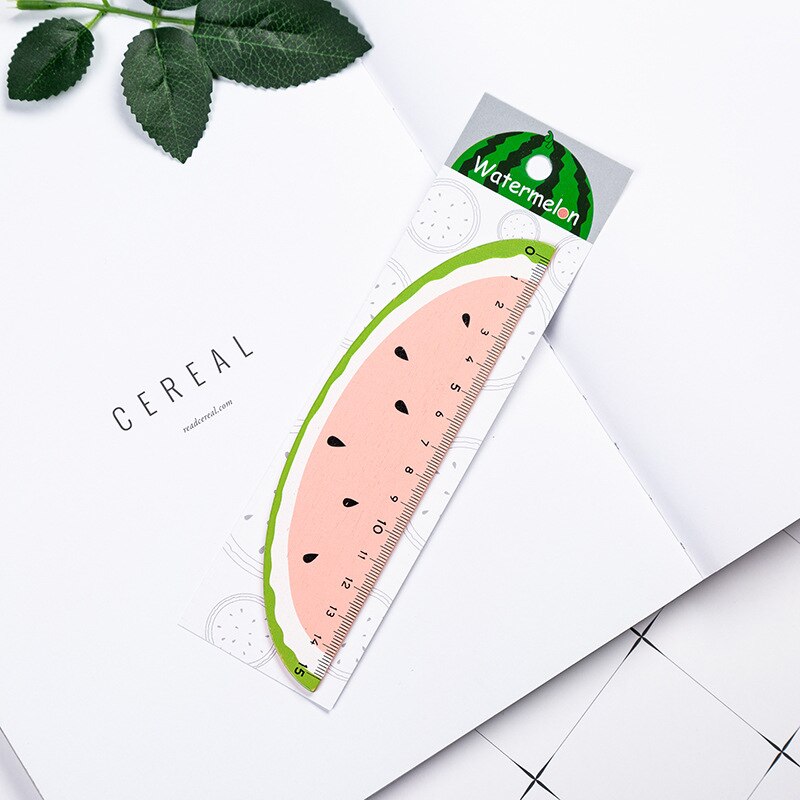 Tecknad frukt apelsin vattenmelon citron linjal mäta rak linjal verktyg reklampapper: 03