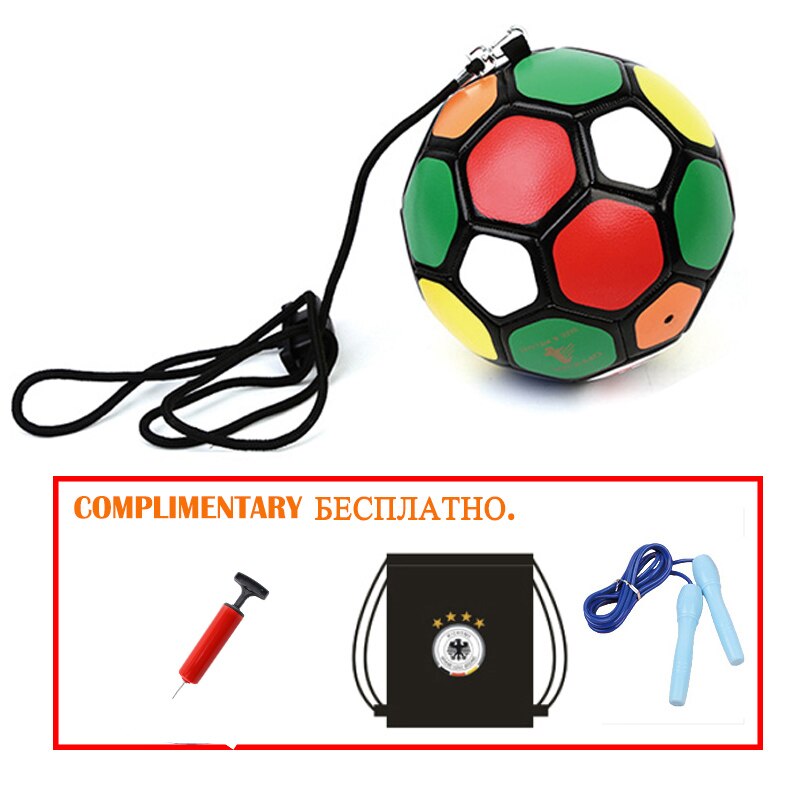 WISHOME Soccer Solo Trainer Kicking/Dribbling/Shooting Practice Equipment for Adult Training Ball with Belt Kids Soccer Set