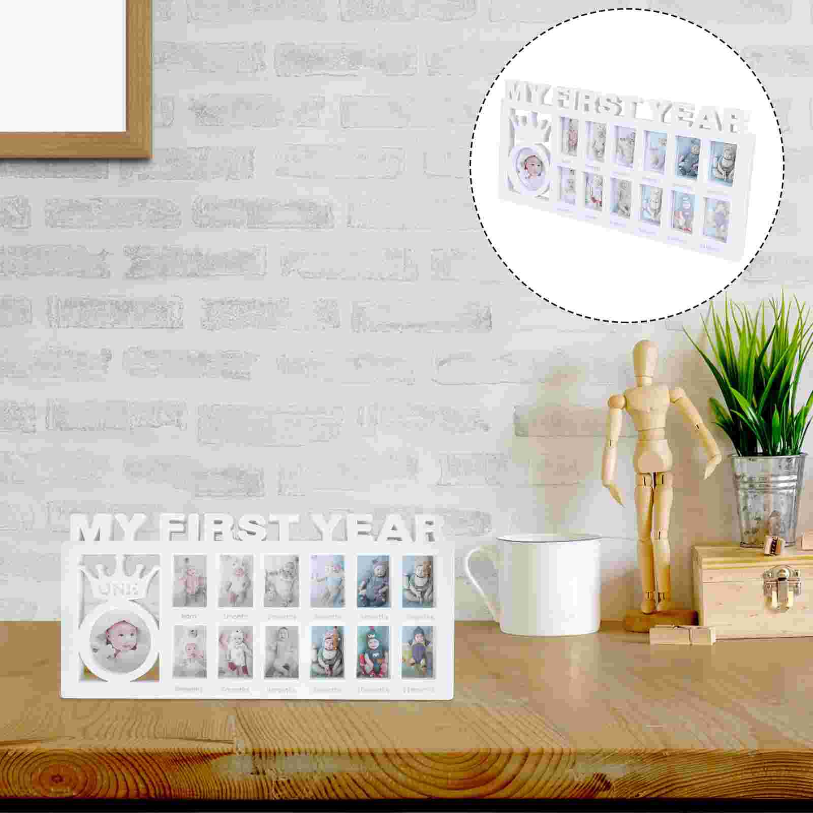 1pc First Year Photo Frame Infant Photo Frame Milestone Picture Frame: Default Title