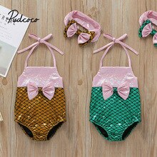 Girls swimsuit summer Toddlers Infant Baby Kids Swimwear Sleeveless Fine Strap Swimsuit Beachwear 2Pcs