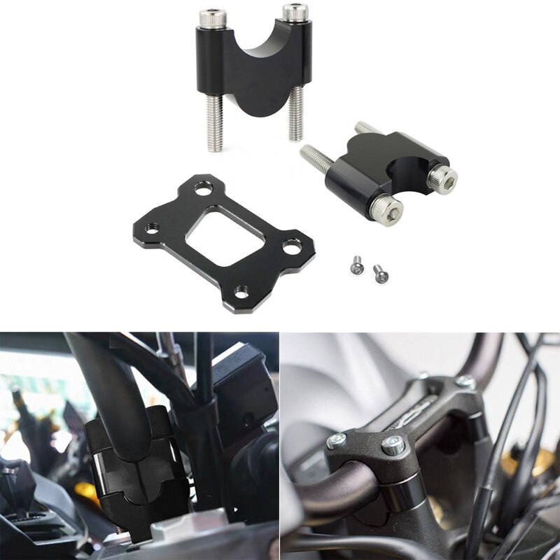 For Yamaha MT07 MT-07 FZ-07 Tracer 22mm 7/8" Standard Bar Riser Mounting Handlebar Risers Billet Aluminum