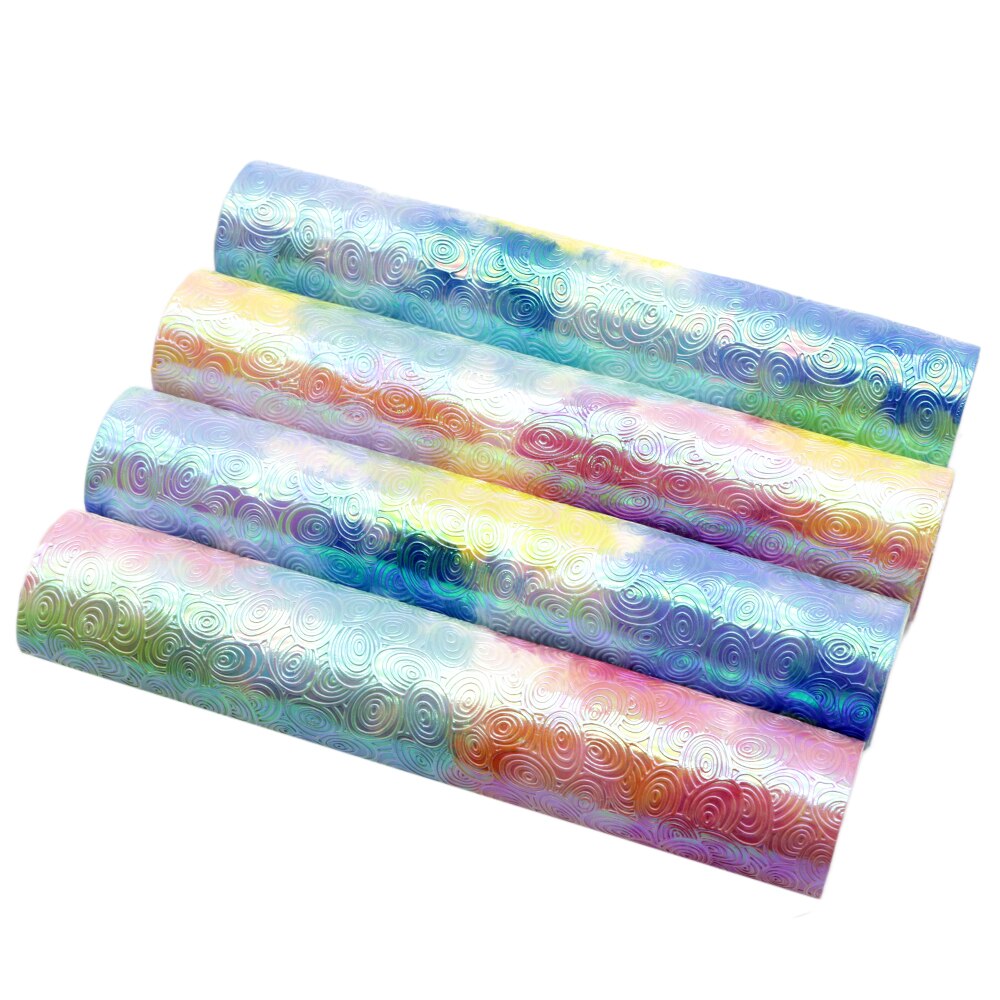 Hojas de Tela de cuero de imitación de textura Tie-dye de 20*34cm, materiales hechos a mano para hacer pendientes de lazos, 1Yc12552