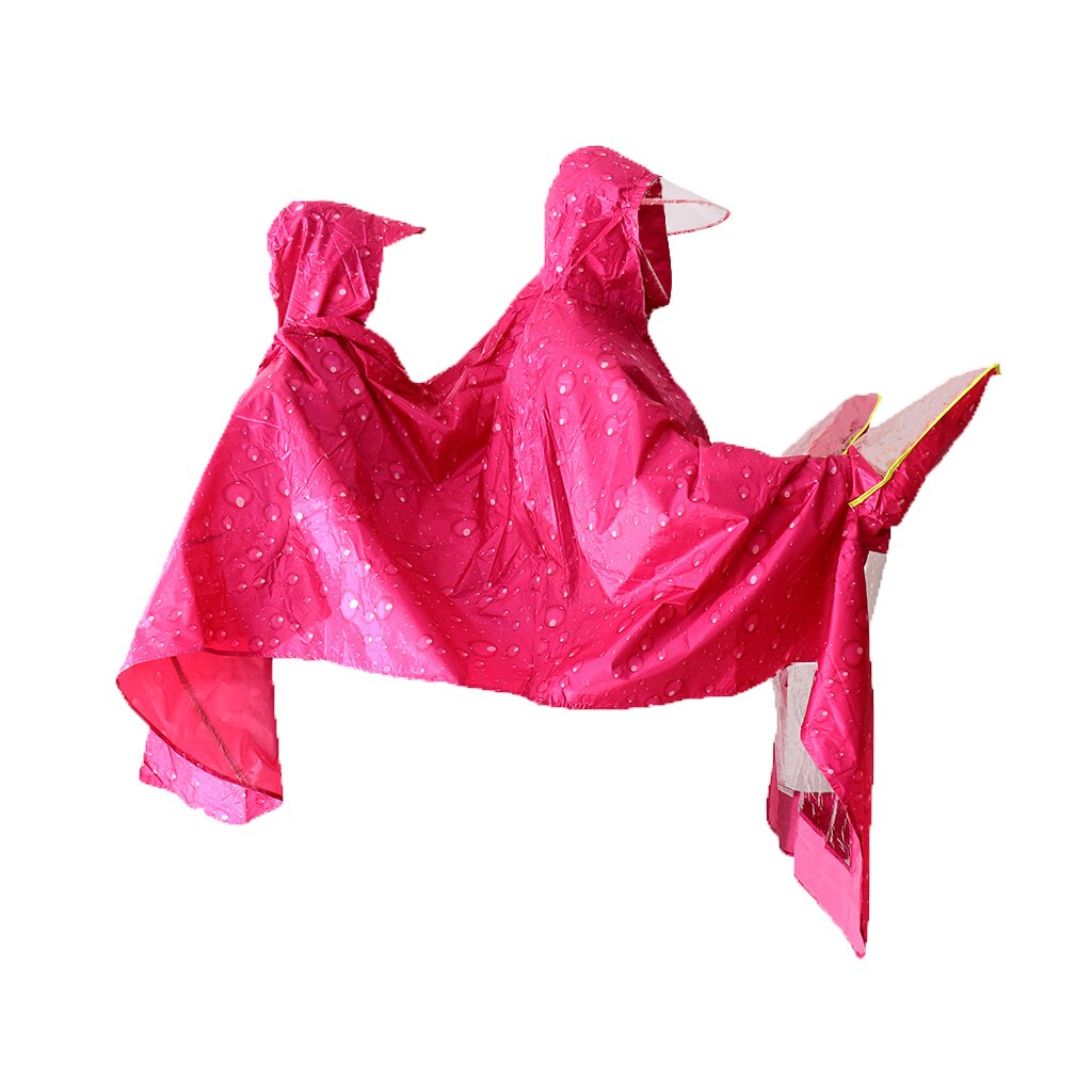 Waterproof Motorcycle Scooter Oxford Raincoat Cover Windproof DoubleRainCoat: Pink